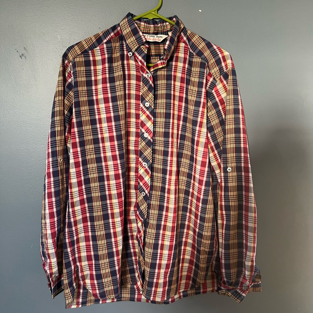 Vintage John Weitz Plaid Shirt